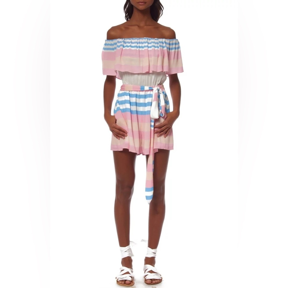 Mara Hoffman Wheatfield Off the Shoulder Cover-Up Romper